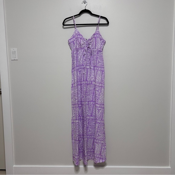 O’Neill Lavender Patterned Summer Maxi Dress Women's Size XL Resort Beach *READ* - Picture 2 of 12